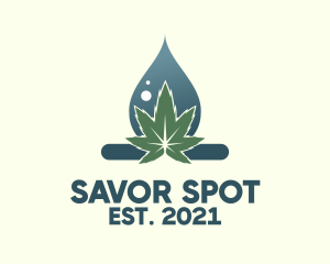 Cannabis Oil Droplet  logo design