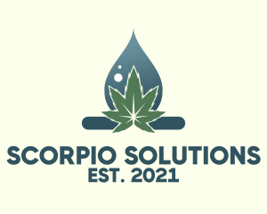 Cannabis Oil Droplet  logo design