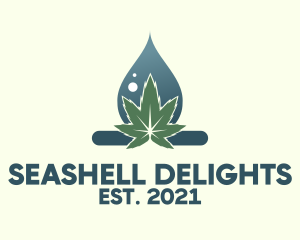 Cannabis Oil Droplet  logo design