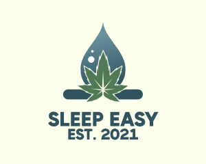 Cannabis Oil Droplet  logo design