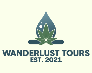 Cannabis Oil Droplet  logo design