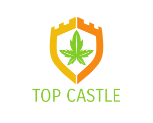 Cannabis Shield Castle logo design