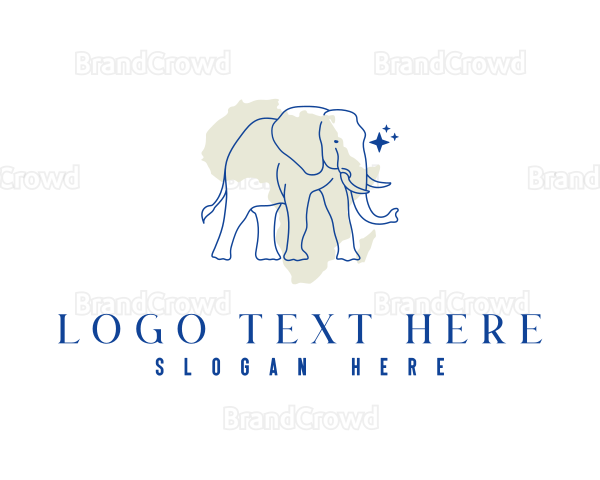 Africa Safari Elephant Logo