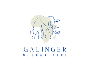 Savannah - Africa Safari Elephant logo design