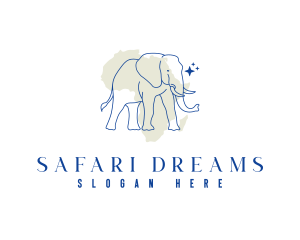 Africa Safari Elephant logo design