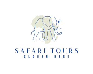 Africa Safari Elephant logo design