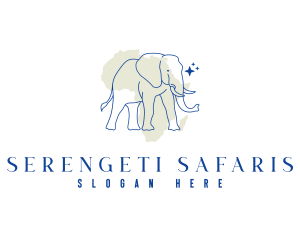 Africa Safari Elephant logo design