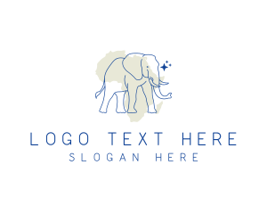 Africa Safari Elephant Logo