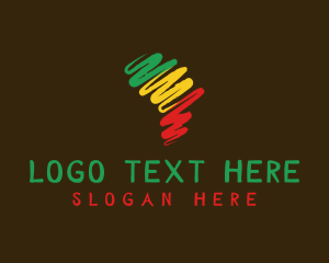 South Africa - African Map Paint logo design