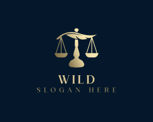Court - Legal Justice Scale logo design