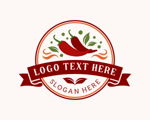 Dish - Organic Spicy Chili logo design