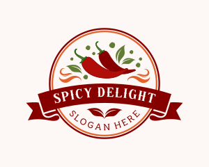 Spicy - Spicy Red Chili Peppers logo design