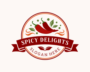 Spicy - Spicy Red Chili Peppers logo design