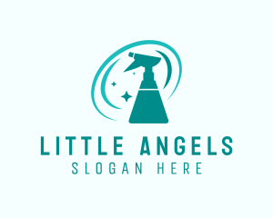 Disinfectant Spray Bottle Cleaner Logo