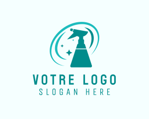 Disinfectant Spray Bottle Cleaner Logo