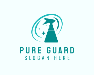 Disinfectant - Disinfectant Spray Bottle Cleaner logo design