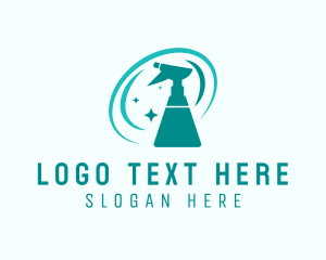 Disinfectant Spray Bottle Cleaner Logo