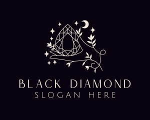 Crystal Diamond Hand logo design