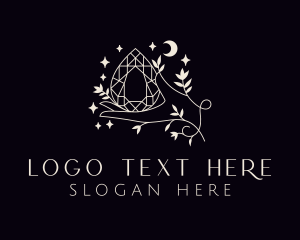 Hand - Crystal Diamond Hand logo design