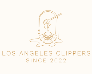 Beekeeper - Gold Honey Dipper Liquid logo design