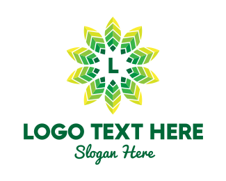 Tropic Leaves Lettermark Logo