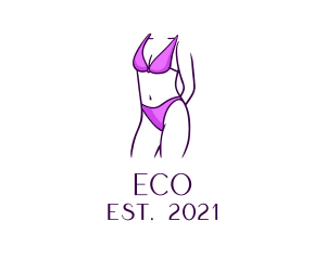 Clothing Line - Human Body Swimsuit logo design