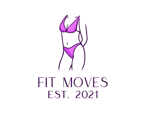 Aerobics - Human Body Swimsuit logo design