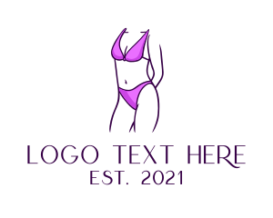 Swimsuit - Human Body Swimsuit logo design