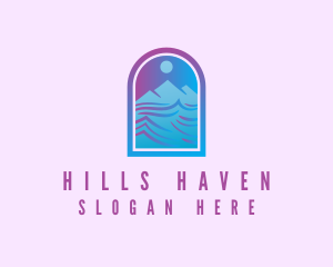 Mountain River Arch logo design