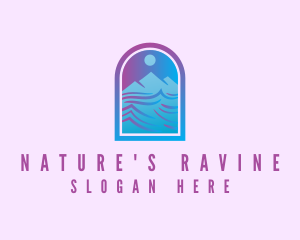 Ravine - Mountain River Arch logo design