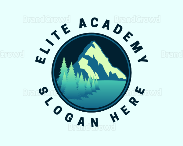 Mountain Summit Landscape Logo
