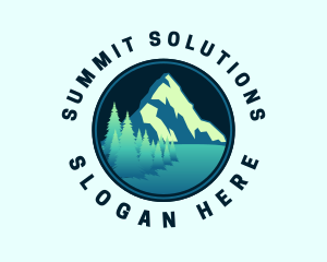 Mountain Summit Landscape logo design