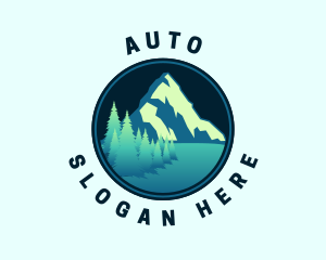 Trekking - Mountain Summit Landscape logo design