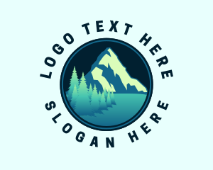 Hiking - Mountain Summit Landscape logo design