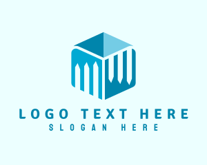 Blue Box - Blue Cube Box logo design