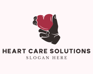 Heart Hand Romance logo design