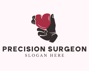 Surgeon - Heart Hand Romance logo design