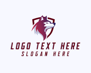 Gradient - Wolf Shield Clan logo design