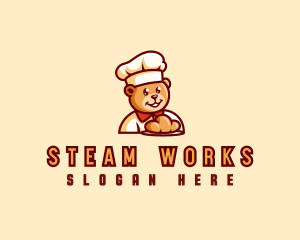 Bear Bread Baker logo design