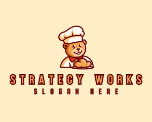 Bear Bread Baker logo design