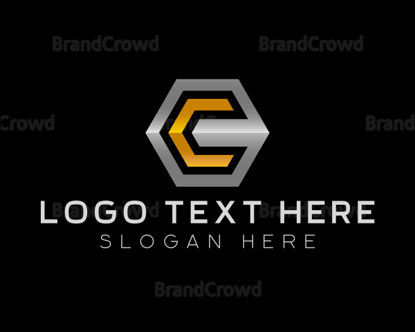 Tech Industrial Hexagon Letter C Logo