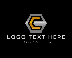 Bitcoin - Tech Industrial Hexagon Letter C logo design