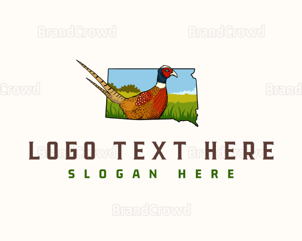 South Dakota Pheasant Bird Logo