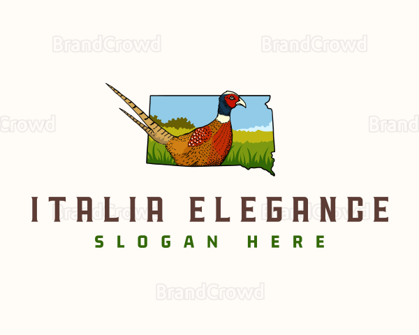 South Dakota Pheasant Bird Logo