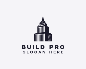 Skyscraper Building Construction logo design