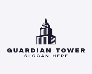 Skyscraper Building Construction logo design