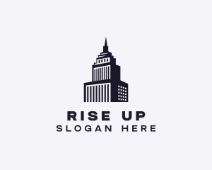 Skyscraper Building Construction logo design