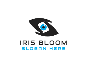 Iris - Optical Eye Letter S logo design