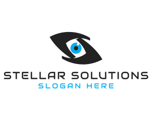 Optical Eye Letter S logo design