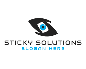 Optical Eye Letter S logo design